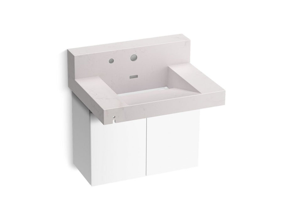 KOHLER K-81024-BPW Constellation 30" wall-mount lavatory system with backsplash, et statuario