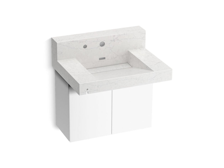 KOHLER K-81024-BPW Constellation 30" wall-mount lavatory system with backsplash, pearl jasmine