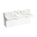 KOHLER K-81025-BPW Constellation 60" wall-mount basin lavatory system with backsplash, et bianco cal