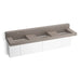 KOHLER K-81026-BPW Constellation 90" wall-mount basin lavatory system with backsplash, concrete