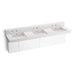 KOHLER K-81026-BPW Constellation 90" wall-mount basin lavatory system with backsplash, pearl jasmine