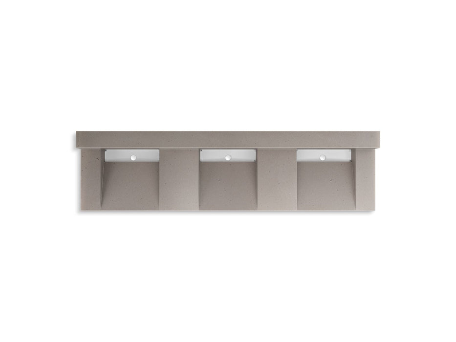 KOHLER K-81026-BSS Constellation 90" wall-mount basin lavatory system with backsplash, concrete