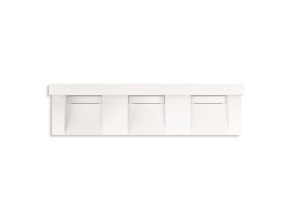 KOHLER K-81026-BSS Constellation 90" wall-mount basin lavatory system with backsplash, designer white