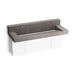 KOHLER K-81027-BPW Constellation 60" wall-mount trough lavatory system with backsplash, ash concrete
