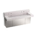 KOHLER K-81027-BSS Constellation 60" wall-mount trough lavatory system with backsplash, et statuario