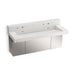 KOHLER K-81027-BSS Constellation 60" wall-mount trough lavatory system with backsplash, pearl jasmine