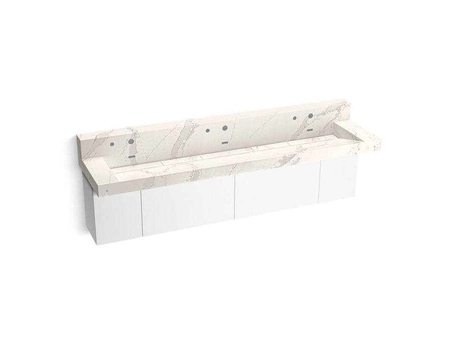 KOHLER K-81028-BPW Constellation 90" wall-mount trough lavatory system with backsplash, et cal gold