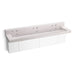KOHLER K-81028-BPW Constellation 90" wall-mount trough lavatory system with backsplash, et statuario