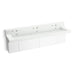 KOHLER K-81028-BPW Constellation 90" wall-mount trough lavatory system with backsplash, miami white