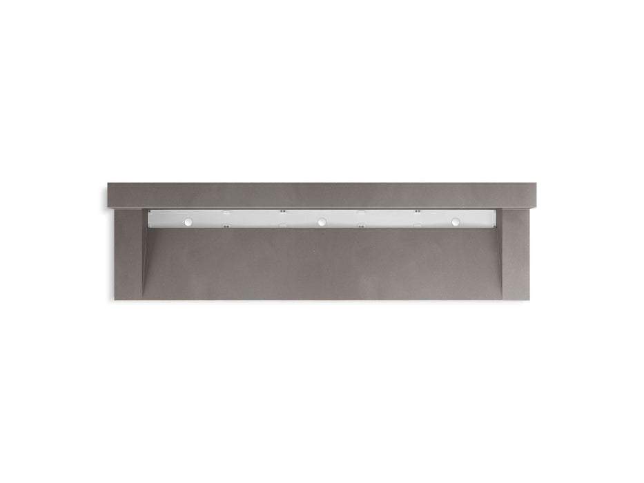 KOHLER K-81028-BSS Constellation 90" wall-mount trough lavatory system with backsplash, ash concrete