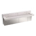 KOHLER K-81028-BSS Constellation 90" wall-mount trough lavatory system with backsplash, et statuario