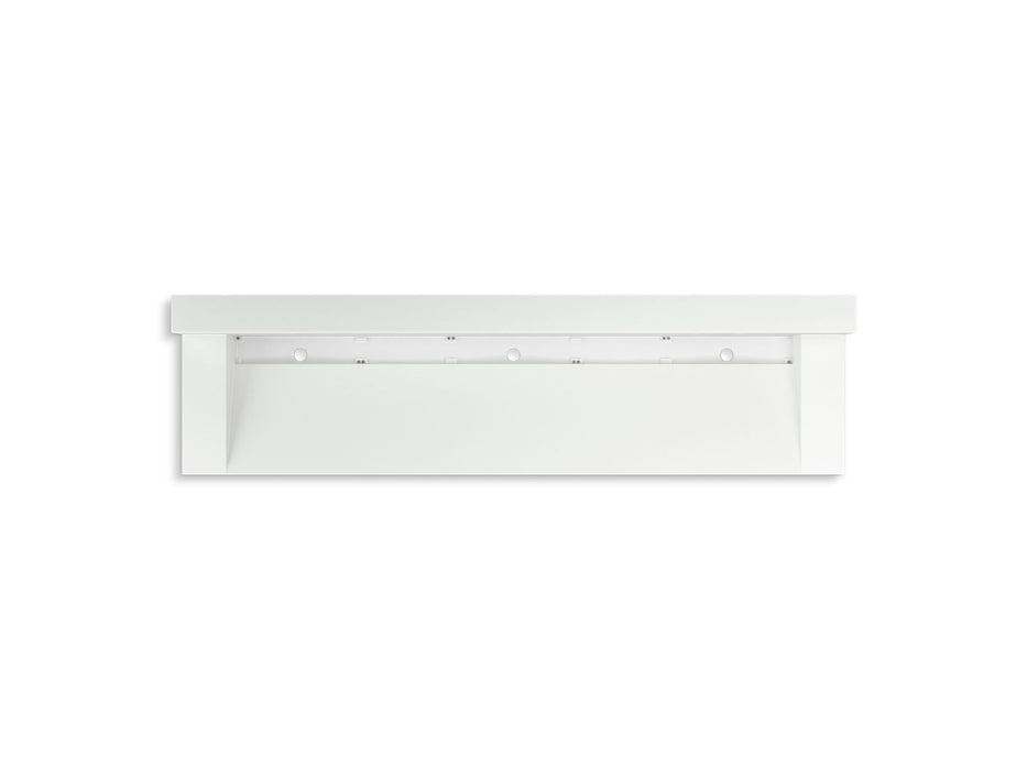 KOHLER K-81028-BSS Constellation 90" wall-mount trough lavatory system with backsplash, miami white