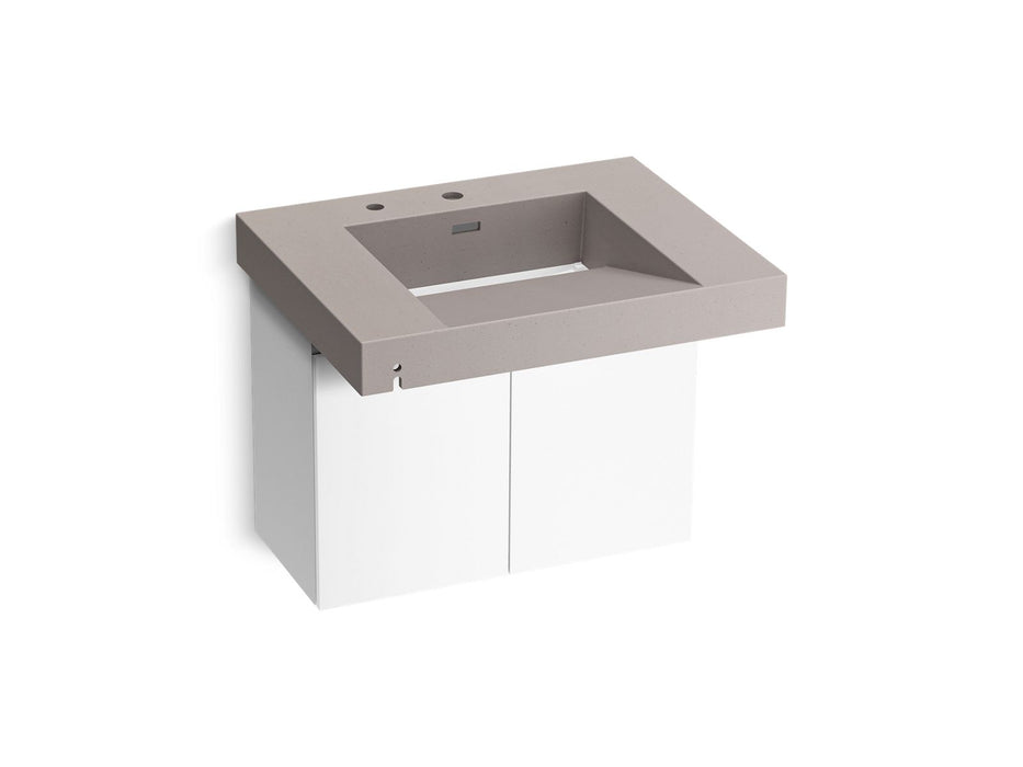 KOHLER K-81029-BPW Constellation 30" wall-mount lavatory system, neutral concrete