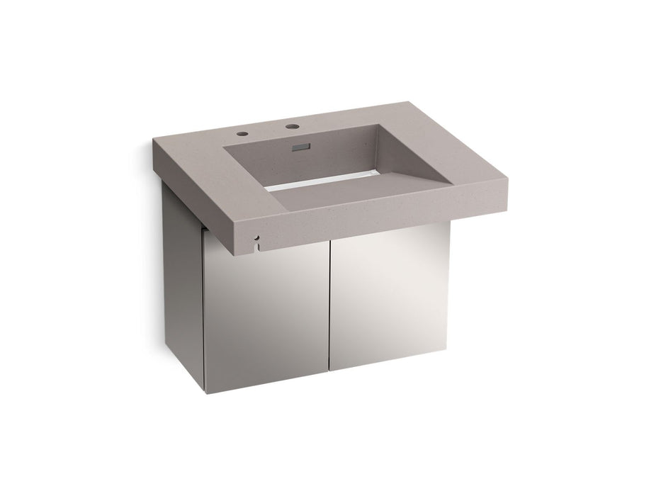 KOHLER K-81029-BSS Constellation 30" wall-mount lavatory system, neutral concrete