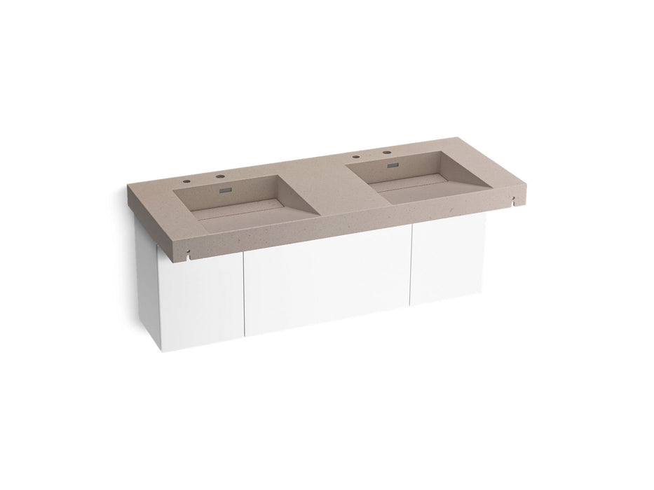 KOHLER K-81030-BPW Constellation 60" wall-mount basin lavatory system, canvas