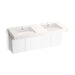 KOHLER K-81030-BPW Constellation 60" wall-mount basin lavatory system, designer white