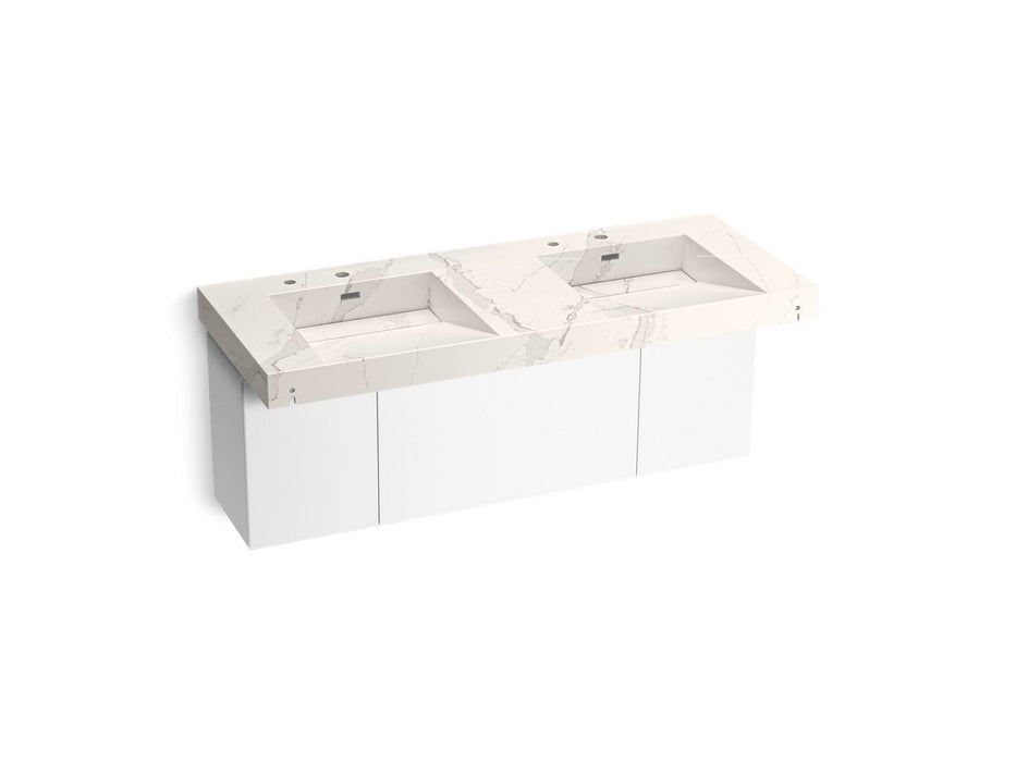 KOHLER K-81030-BPW Constellation 60" wall-mount basin lavatory system, et cal gold