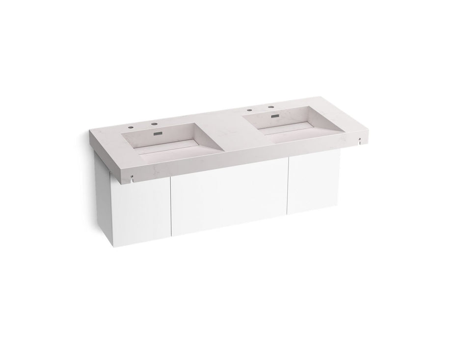 KOHLER K-81030-BPW Constellation 60" wall-mount basin lavatory system, et statuario