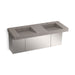 KOHLER K-81030-BSS Constellation 60" wall-mount basin lavatory system, ash concrete