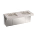 KOHLER K-81030-BSS Constellation 60" wall-mount basin lavatory system, desertsilver