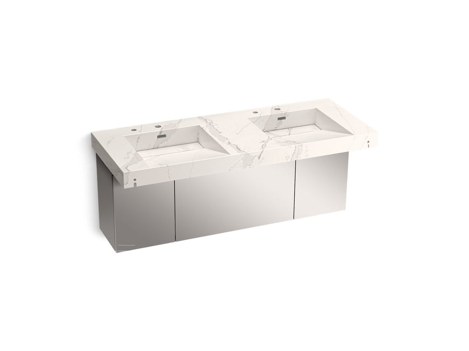 KOHLER K-81030-BSS Constellation 60" wall-mount basin lavatory system, et cal gold