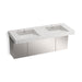 KOHLER K-81030-BSS Constellation 60" wall-mount basin lavatory system, pearl jasmine