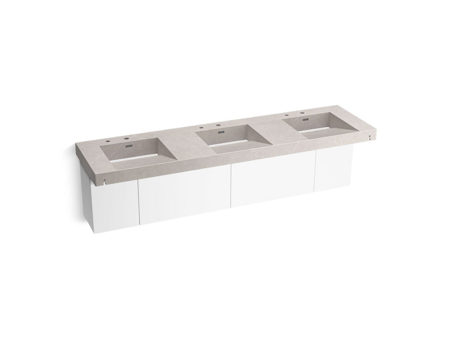 KOHLER K-81031-BPW Constellation 90" wall-mount basin lavatory system, desertsilver