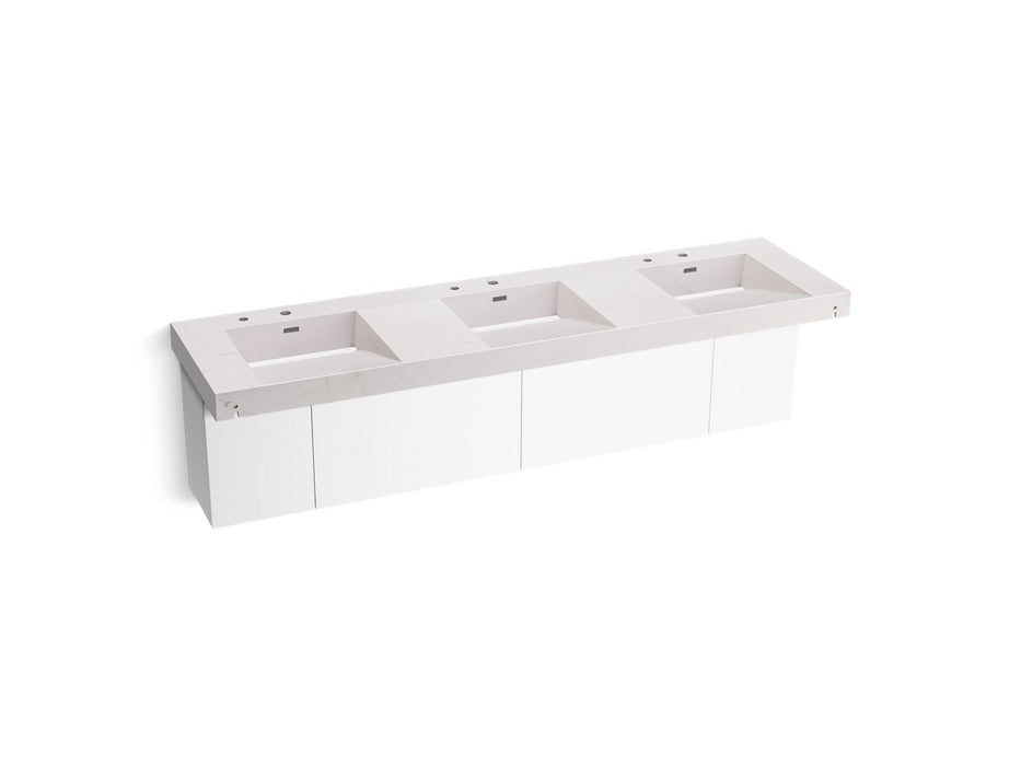 KOHLER K-81031-BPW Constellation 90" wall-mount basin lavatory system, et statuario