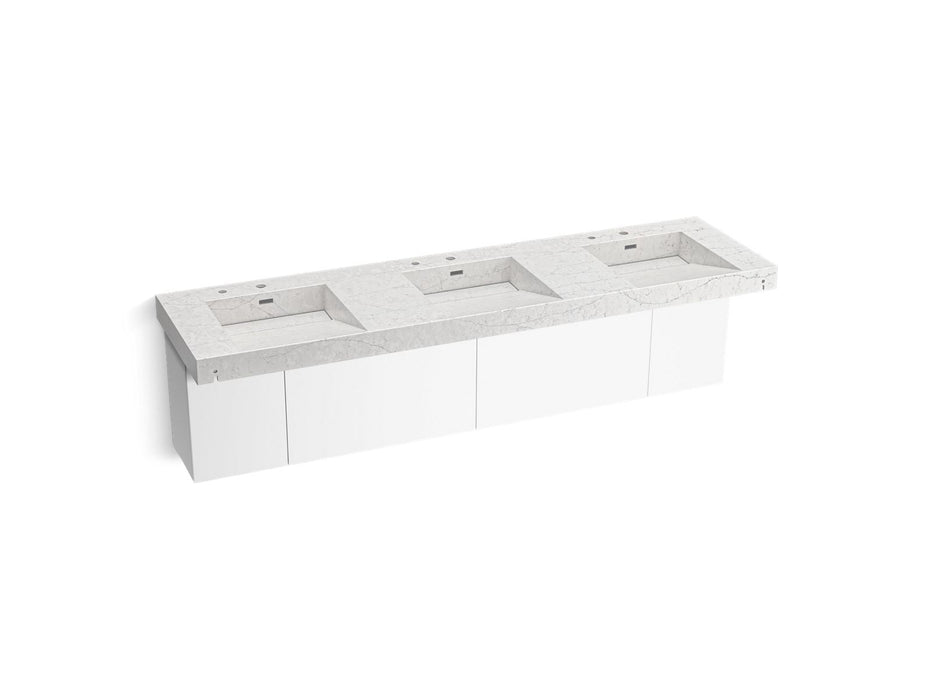 KOHLER K-81031-BPW Constellation 90" wall-mount basin lavatory system, pearl jasmine