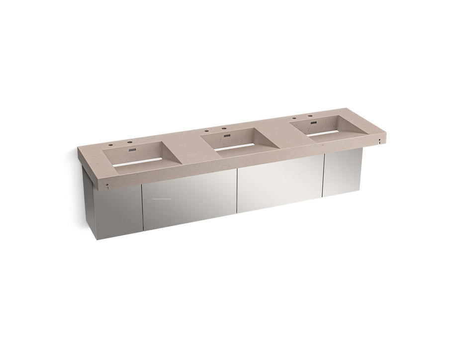 KOHLER K-81031-BSS Constellation 90" wall-mount basin lavatory system, canvas