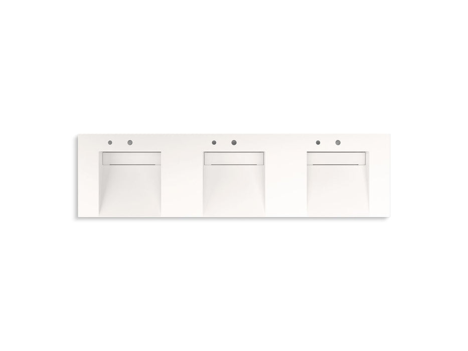 KOHLER K-81031-BSS Constellation 90" wall-mount basin lavatory system, designer white