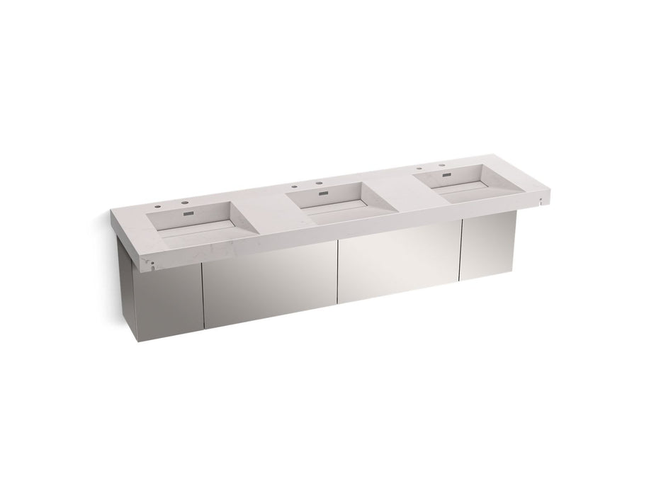 KOHLER K-81031-BSS Constellation 90" wall-mount basin lavatory system, et statuario
