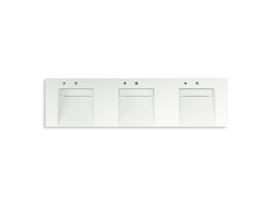 KOHLER K-81031-BSS Constellation 90" wall-mount basin lavatory system, miami white