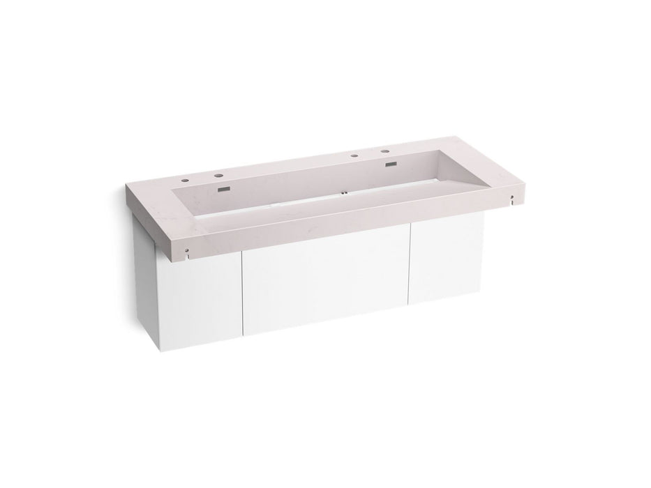 KOHLER K-81032-BPW Constellation 60" wall-mount trough lavatory system, et statuario