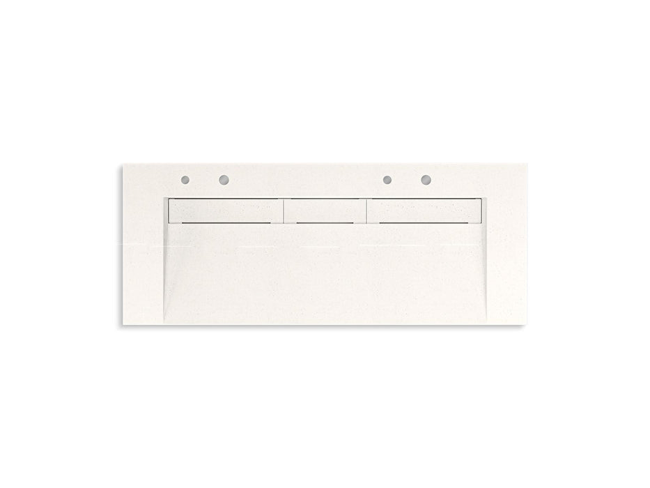 KOHLER K-81032-BSS Constellation 60" wall-mount trough lavatory system, arrow root