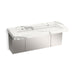 KOHLER K-81032-BSS Constellation 60" wall-mount trough lavatory system, et bianco cal