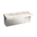 KOHLER K-81032-BSS Constellation 60" wall-mount trough lavatory system, et cal gold