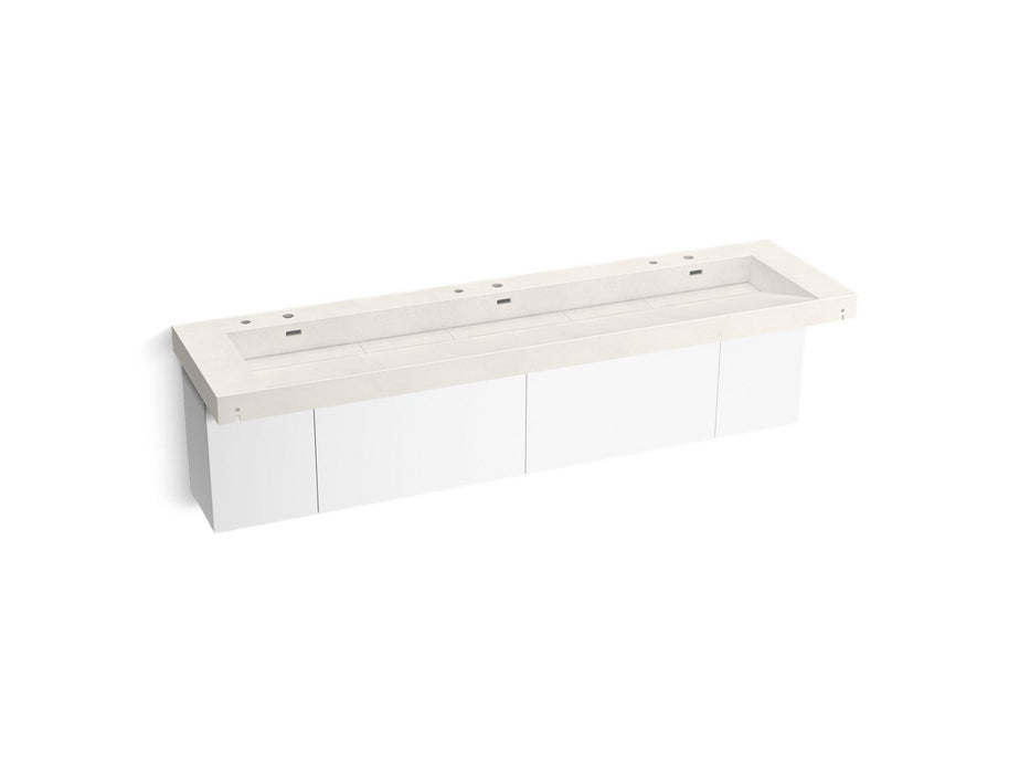 KOHLER K-81033-BPW Constellation 90" wall-mount trough lavatory system, arrow root