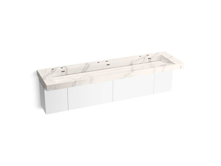 KOHLER K-81033-BPW Constellation 90" wall-mount trough lavatory system, et cal gold