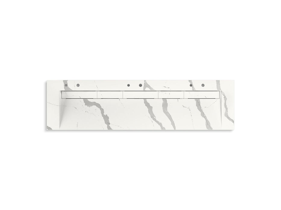 KOHLER K-81033-BSS Constellation 90" wall-mount trough lavatory system, et bianco cal