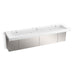 KOHLER K-81033-BSS Constellation 90" wall-mount trough lavatory system, glacier white