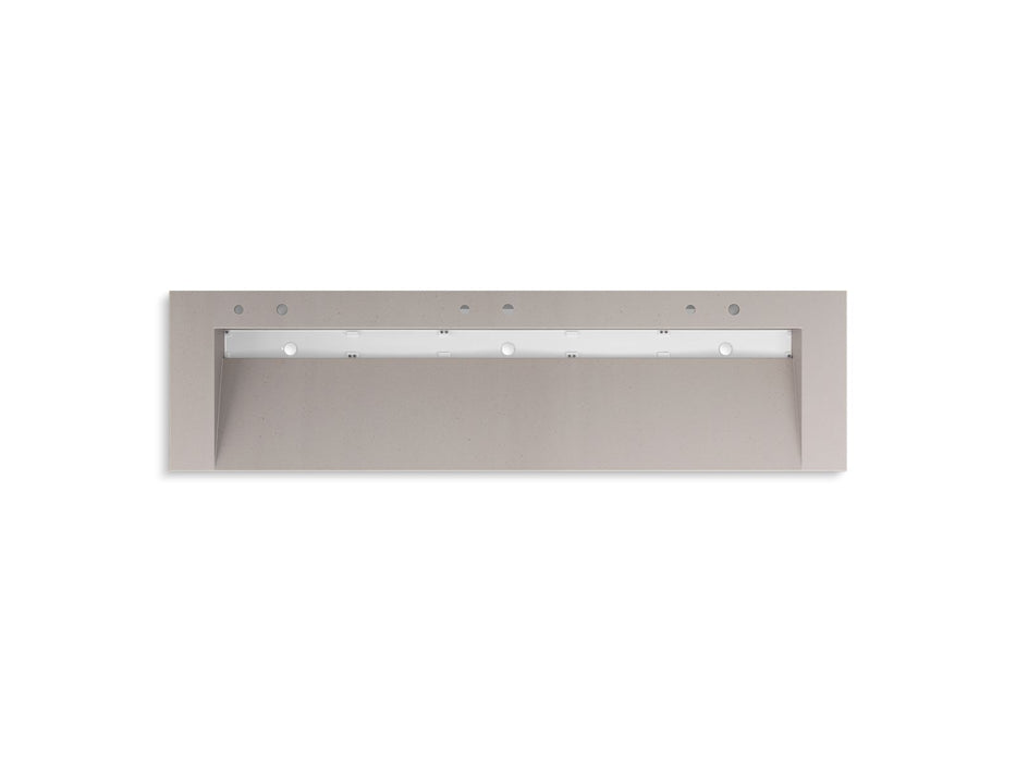 KOHLER K-81033-BSS Constellation 90" wall-mount trough lavatory system, neutral concrete