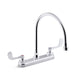 KOHLER K-810T70-5AHA Triton 1.5 gpm kitchen sink faucet with 9-5/16" gooseneck spout, aerated flow and wristblade...