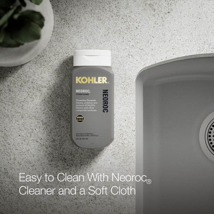 KOHLER K-8185-1 Kennon 33" top-/undermount double-bowl kitchen sink, matte grey - view 4