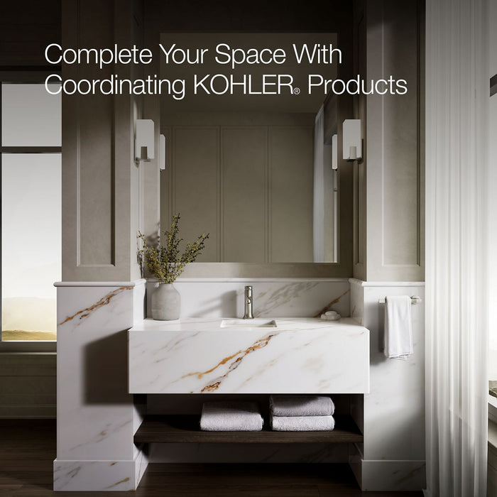 KOHLER K-8188 Verticyl 13" square undermount bathroom sink, biscuit - view 5