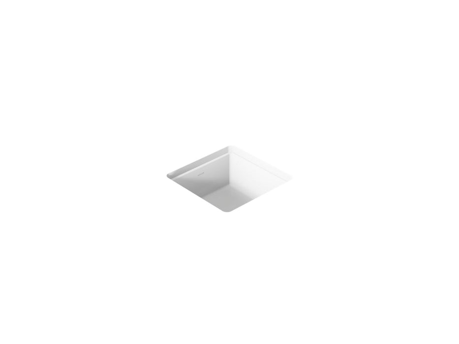 KOHLER K-8188 Verticyl 13" square undermount bathroom sink, white