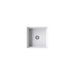 KOHLER K-8188 Verticyl 13" square undermount bathroom sink, white - view 3