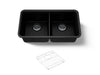 KOHLER K-8199 Cairn 33-1/2" undermount double-bowl kitchen sink, matte black