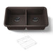 KOHLER K-8199 Cairn 33-1/2" undermount double-bowl kitchen sink, matte brown - view 5
