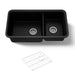 KOHLER K-8204 Cairn 33-1/2" undermount double-bowl kitchen sink, matte black - view 5